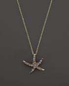 Kc Designs Champagne Diamond Starfish Pendant Necklace In 14k Yellow Gold, 16