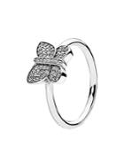 Pandora Ring - Sterling Silver & Cubic Zirconia Sparkling Butterfly