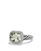 David Yurman Noblesse Ring With Prasiolite & Diamonds