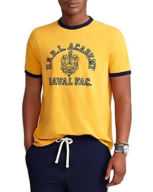 Polo Ralph Lauren Cotton Jersey Flocked Logo Graphic Ringer Tee