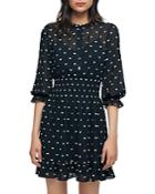 Maje Rythonoeud Bow Print Mini Dress