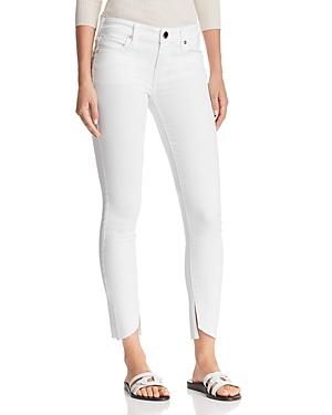 True Religion Halle Mid Rise Super Skinny Jeans In Optic White