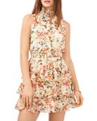 1.state Printed Mock Neck Sleeveless Dress