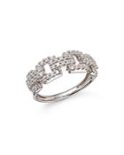 Bloomingdale's Diamond Pave Square Link Statement Ring In 14k White Gold, 0.5 Ct. T.w. - 100% Exclusive