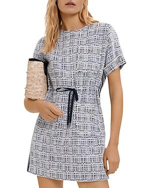 Maje Retrola Drawstring Tweed Dress