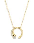 De Beers Forevermark Avaanti Mini Pave Diamond Pendant Necklace In 18k Yellow Gold, 0.15 Ct. T.w, 16-18