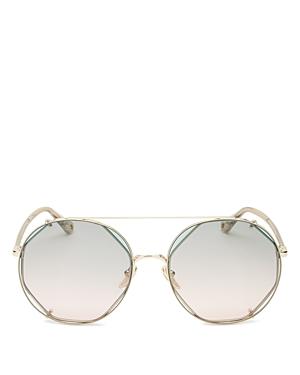 Chloe Women's Brow Bar Round Sunglasses, 57mm