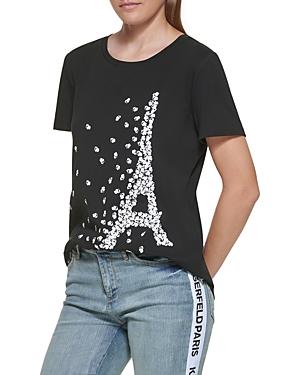 Karl Lagerfeld Paris Floating Eiffel Tower Tee
