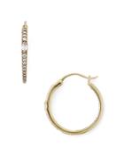 Nadri Small Hoop Earrings In 18k Gold & Ruthenium Plated Sterling Silver