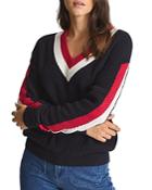 Reiss Cora Color Blocked Cricket Sweater