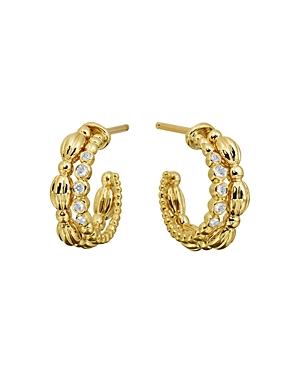 Gumuchian 18k Yellow Gold Diamond Small Nutmeg Double Hoop Earrings
