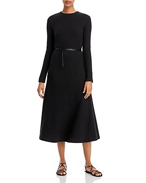 Vince Long Sleeved Tie Waist Dress