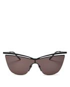 Saint Laurent Women's Brow Bar Cat Eye Shield Sunglasses, 99mm