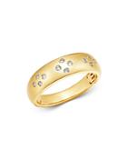 Bloomingdale's Diamond Burnished Band In 14k Yellow Gold, 0.15 Ct. T.w. - 100% Exclusive