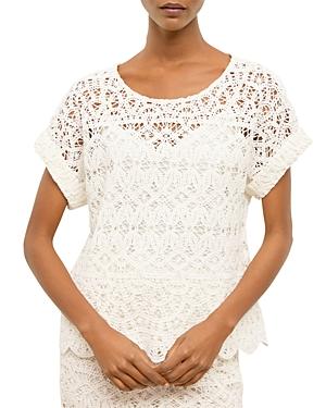 Gerard Darel Nilo Cotton Crochet Top