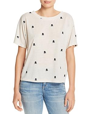 Honey Punch Embroidered Skull Tee