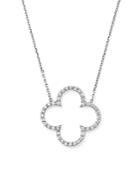 Kc Designs Diamond Clover Pendant Necklace In 14k White Gold, .35 Ct. T.w.