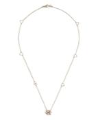 Gucci 18k White Gold Flora Necklace With Diamond & Mother-of-pearl, 16.5