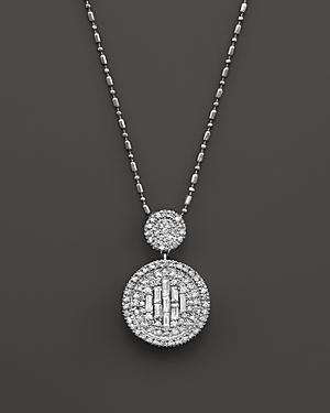 Diamond And Baguette Pendant Necklace In 14k White Gold, .75 Ct. T.w. - 100% Exclusive