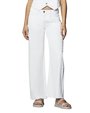 Dl1961 Isabel High Rise Wide Leg Jeans In White Raw