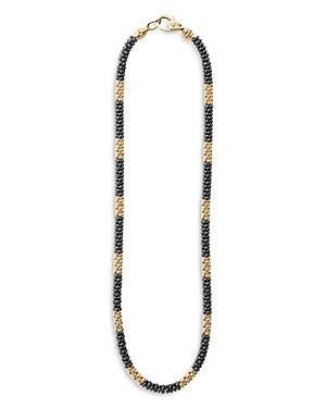 Lagos Ceramic & 18k Yellow Gold Black Caviar Necklace, 16 - 100% Exclusive
