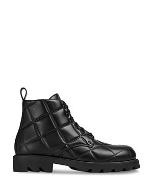 Bottega Veneta Men's Strut Quilted Lace Up Boots