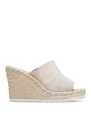 Toms Women's Monica Shimmer Cnavas Wedge Mules