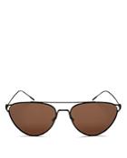 Oliver Peoples Floriana Brow Bar Cat Eye Sunglasses, 56mm