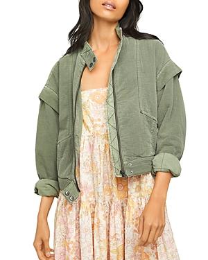 Free People Florence Quilted Bomber Jacket