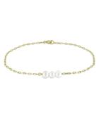 Aqua Freshwater Pearl Trio Paperclip Chain Link Bracelet In 18k Gold Plated Sterling Silver - 100% Exclusive
