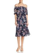Adrianna Papell Off-the-shoulder Floral Dress