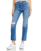 Frame Le Sylvie Slender Straight-leg Jeans In Sonoma Rips