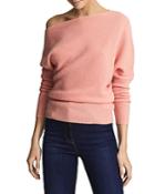 Reiss Lorni Drape Neck Knit Sweater