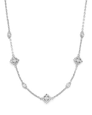 Judith Ripka Sterling Silver La Petite Elements Necklace With White Sapphire, 17