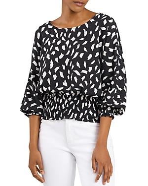 Vince Camuto Printed Puff Sleeve Top