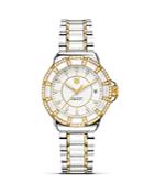 Tag Heuer Formula 1 Steel, Gold And White Ceramic Watch With Diamonds, 36mm