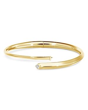 De Beers Forevermark 18k Yellow Gold Avaanti Bypass Bangle Bracelet