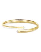 De Beers Forevermark 18k Yellow Gold Avaanti Bypass Bangle Bracelet