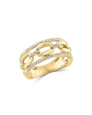 Bloomingdale's Diamond Link Open Band In 14k Yellow Gold, 0.30 Ct. T.w. - 100% Exclusive
