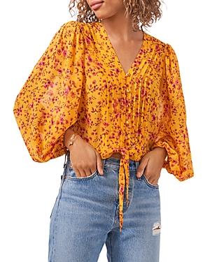 1.state Tie Hem Balloon Sleeve Blouse