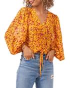 1.state Tie Hem Balloon Sleeve Blouse