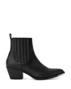 Maje Women's Leather Western Ankle Boots