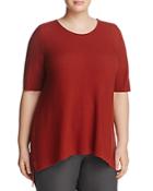 Eileen Fisher Plus Short Sleeve A-line Sweater