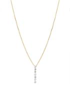 Aerodiamonds 18k Yellow Gold Seven Diamond Streamer Necklace, 16