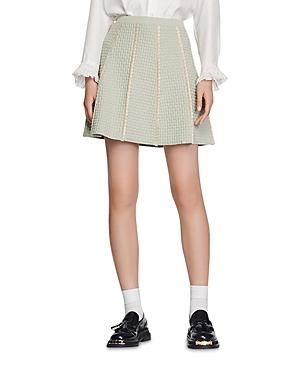 Sandro Lagon Flared Knit Skirt