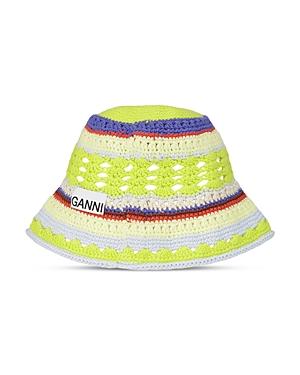 Ganni Cotton Crochet Bucket Hat