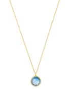 Ippolita 18k Yellow Gold Lollipop Medium Pendant Necklace In Blue Topaz With Pave Diamond, 18