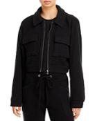 Jonathan Simkhai Linza Recycled Rib Zip Utility Jacket