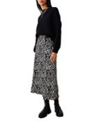 Ba & Sh Oddy Animal Print Midi Skirt