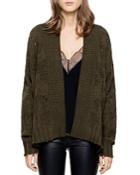 Zadig & Voltaire Tanya Camou Deluxe Cashmere Cardigan